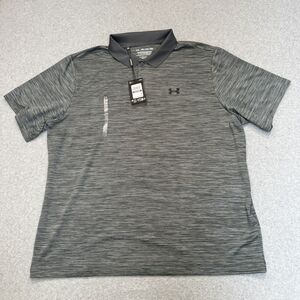 Under Armour Shirt Mens XXL Gray THE PERFORMANCE POLO Golf Short Sleeve Shirt